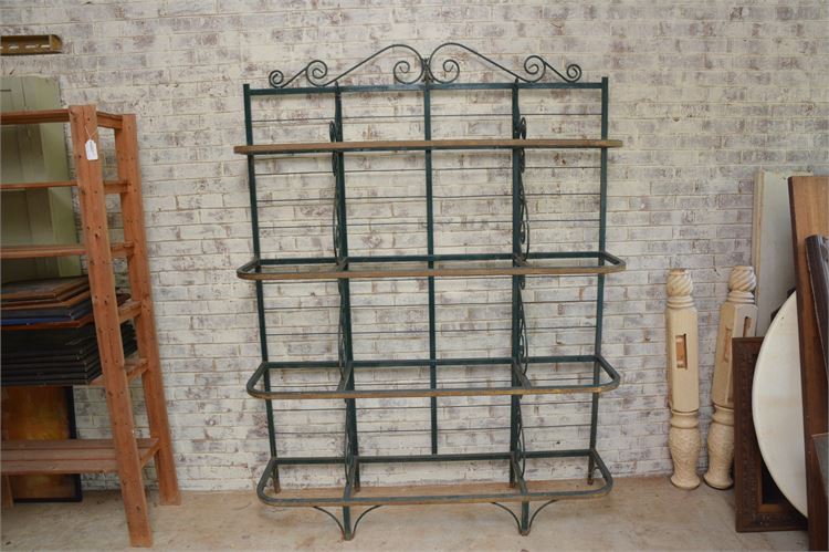 Iron and Brass Bakers Rack