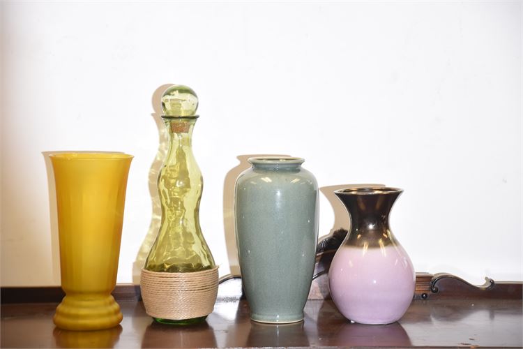 Glass and Porcelain Vases and Bottles