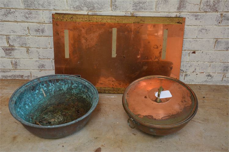 Vintage Coper Pots and Backsplash