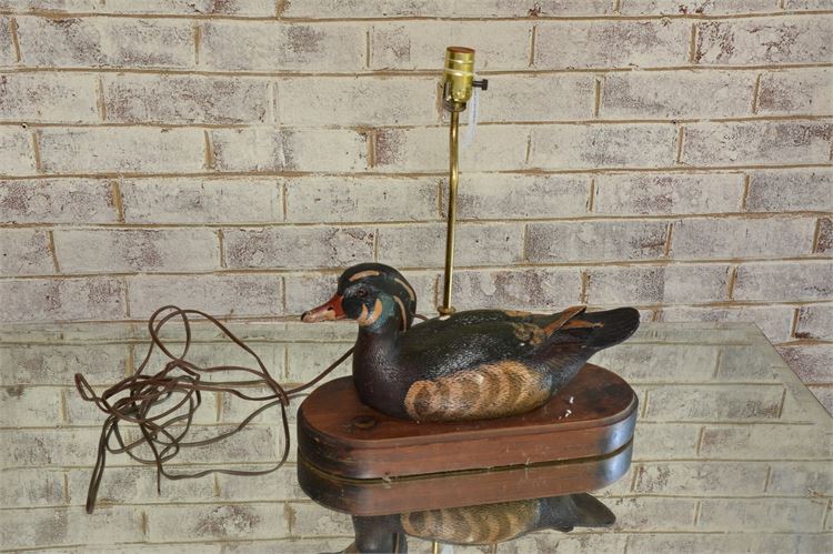 Wood Duck Decoy Lamp