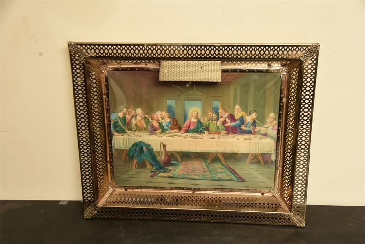 Last Supper in Iluminated Tabletop Frame