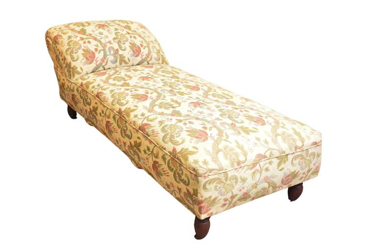 Floral Print Chaise Lounge