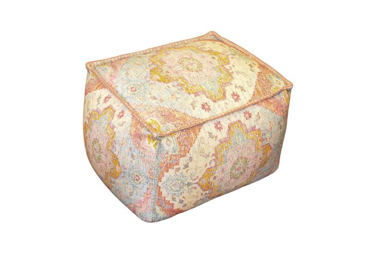 Patterned Fabric Ottoman