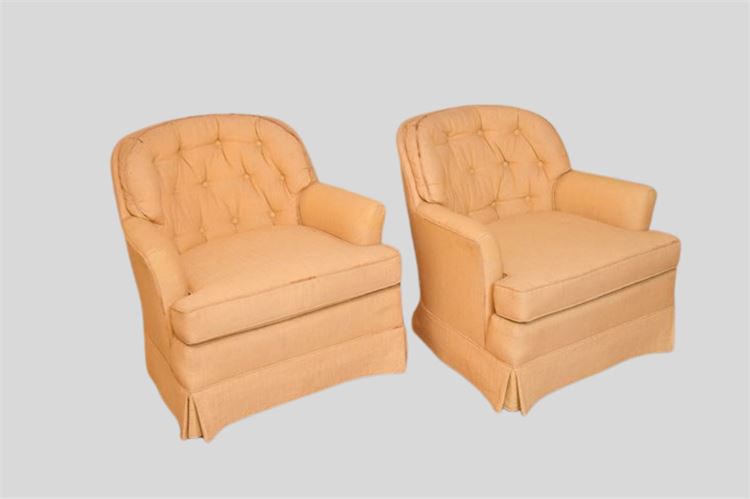 Pair Sherrill Upholstered Culb Chairs