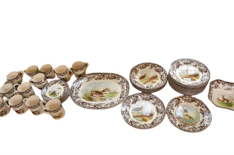 Forty Eight (48) Pieces Woodland Spode China