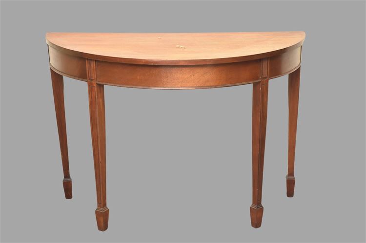 Half-Circle Shaped Wooden Console Table