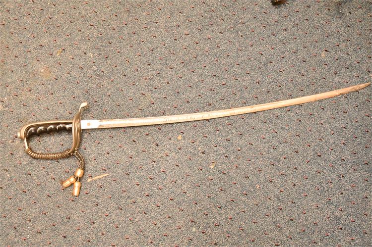 Texas  A&M University Ceremonial Saber, Etch - Nickel-Plated