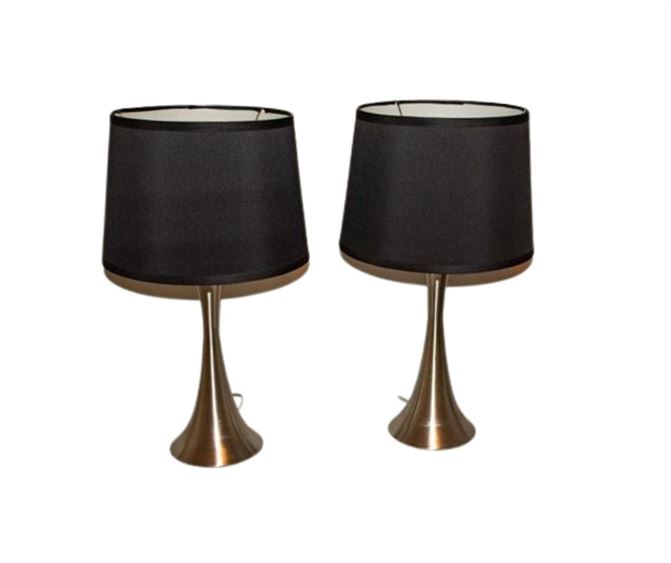 Pair Modern Lamps with Shades