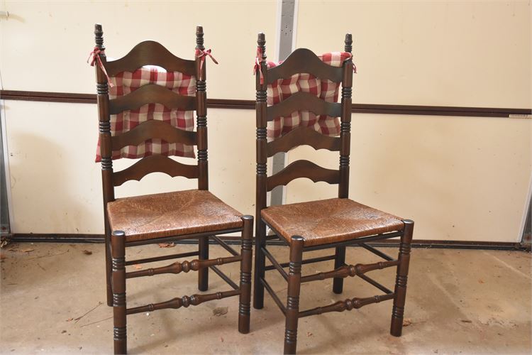 Two Ladder Back Side Chairs