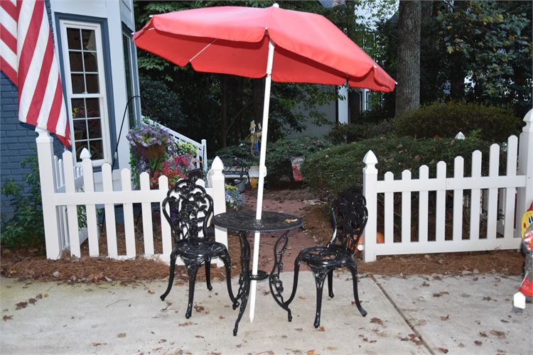 Patio Set and Umbrella