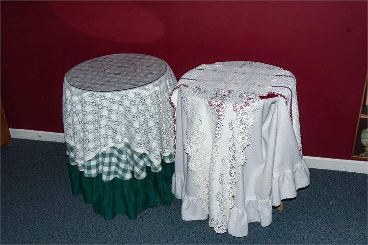 Two Lace Covered Tables