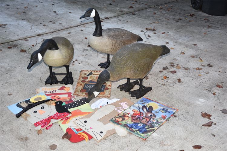 Three Geese Decoys and Misc.