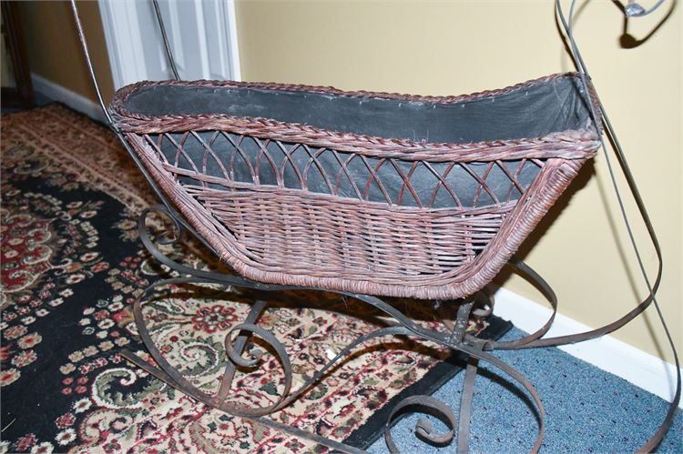 Wicker Baby Sled