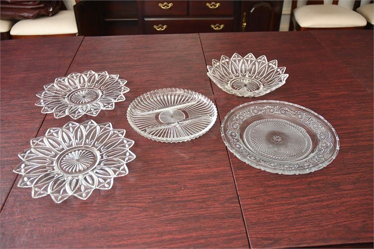 Six Glass Serving Platers