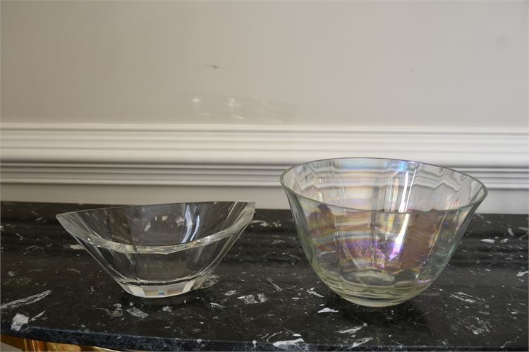 Crate and Barrel and Celsti Crystal Bowls