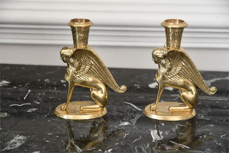 Pair Brass Candlesticks