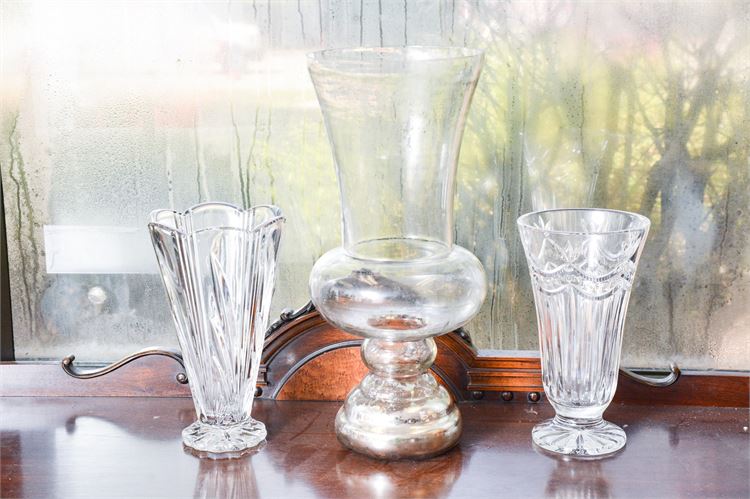 Three (3) Glass Vases