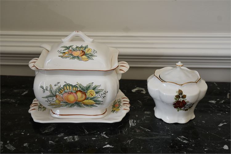 Tureen / Underplate and Lidded Cracker Jar