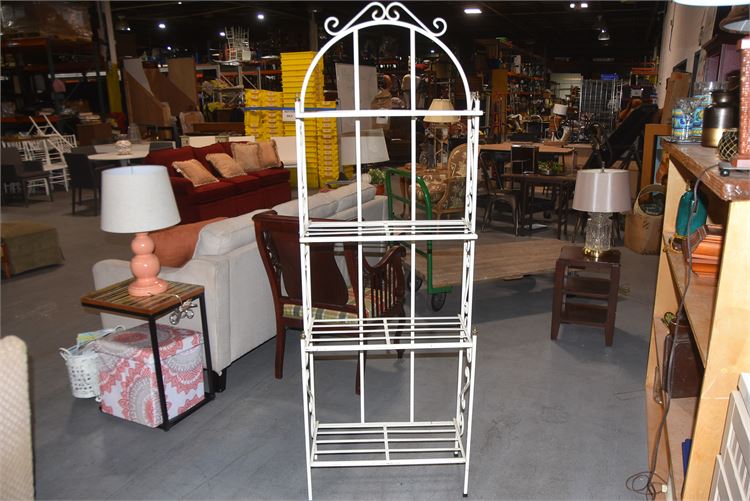 Wrought iron kitchen rack, and white paint