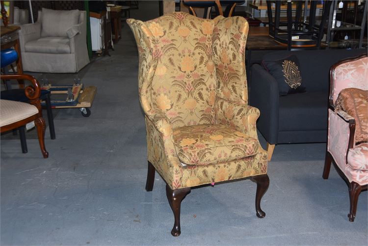 Georgian Style High Back Wing Chair