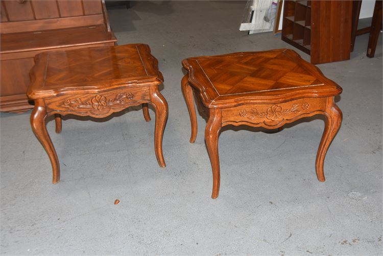 Pair Provincial Style End Tables