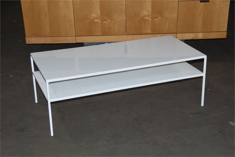 Two Tier white coffee table