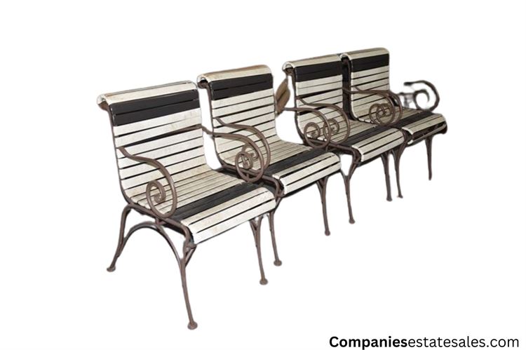 Four (4) Vintage Garden Bench