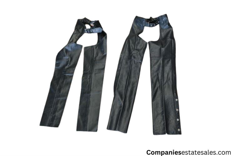 Two (2) American Top Leather Chaps