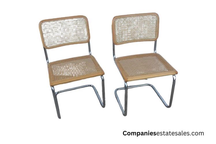 Two (2) Breuer Cane Cesca Side Chair