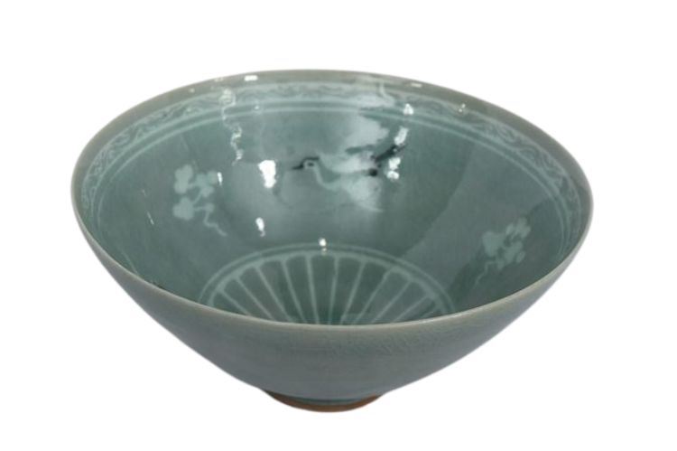 Korean Crane & Cloud Bowl