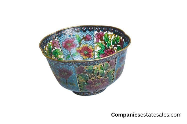 Chinese Cloisonne Plique -A- Jour Enamel Bowl