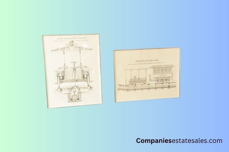 Two (2) Passenger Car and Dummy/Section Through Dummy and Road Bed Poster Print