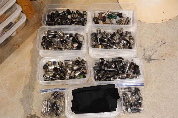 Six (6) Containers of  Electronic Components (Vacuum Tubes)