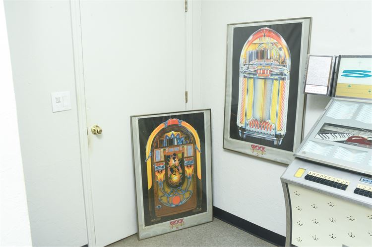 Two (2) Framed Picture of Wurlitzer 1100 Jukebox