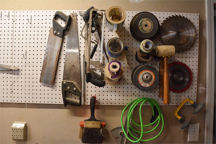 Pegboard Wall Full of Tools