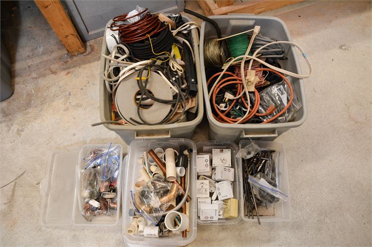 Group of Electrical Wires, Components and Screws