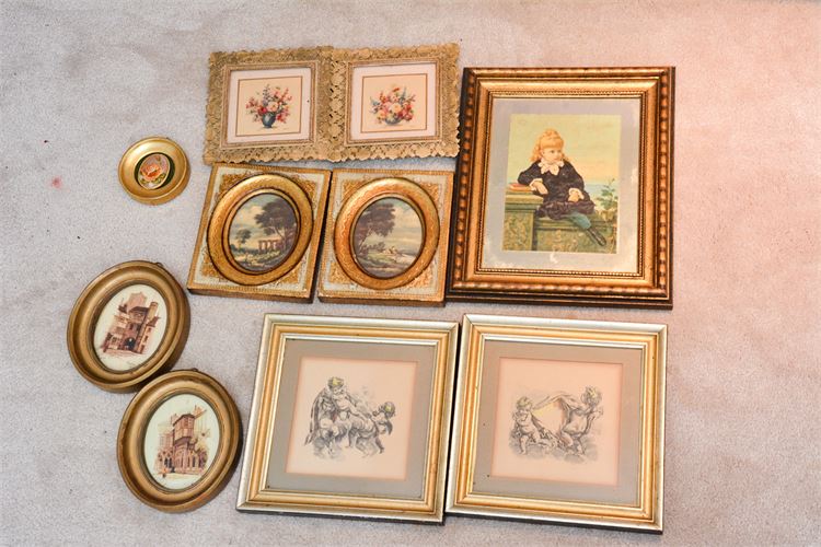 Ten (10) Vintage Framed Pictures