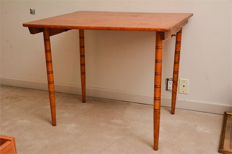 Antique Wooden Folding Sewing Table