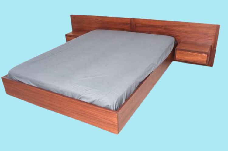 Danish Modern Teak Platfom Bed King Size, Mid-Century Modern