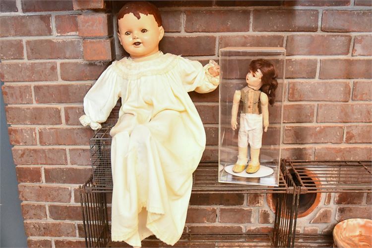 Two (2) Antique Composition Doll