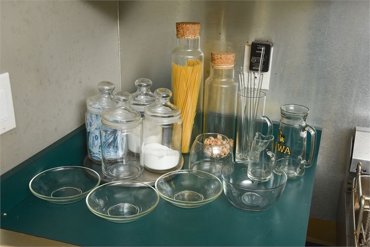 Kitchen Items: Bowls, Pitcher and Containers