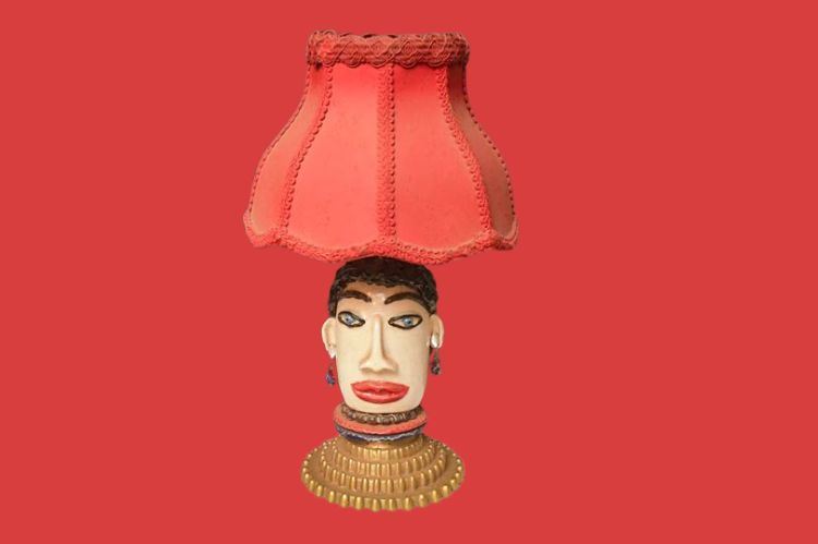 Unusual Bust Sculpture Lamp