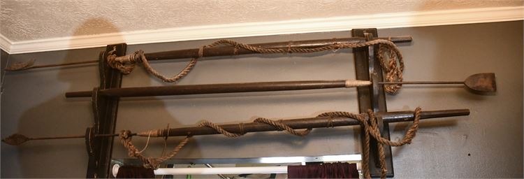 Harpoons on a Wall Rack