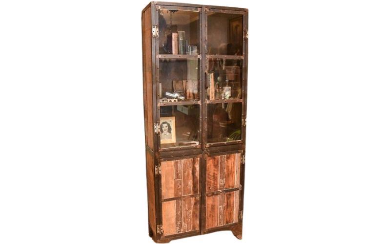 Industrial Style Cabinet (contents not included)