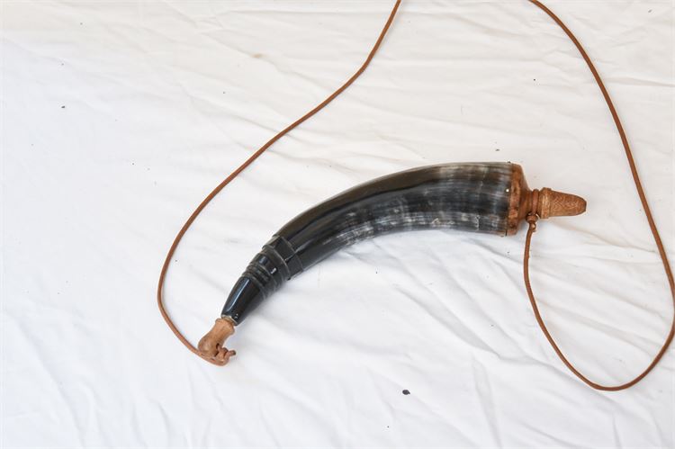 Antique Black Powder Horn