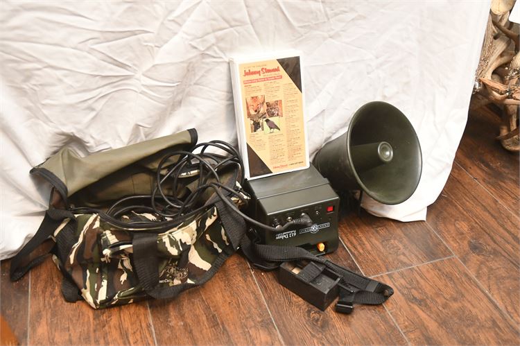 Camouflage Bag, Amplifier and Speaker