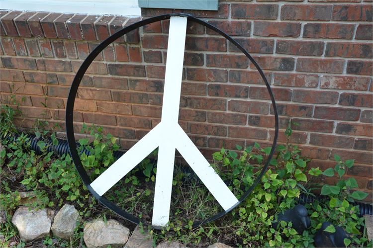 Wrought Iron Peace Symbol