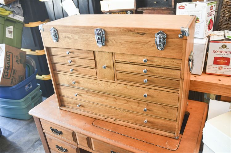 Falconer 10 Drawer Machinist's Oak Tool Chest