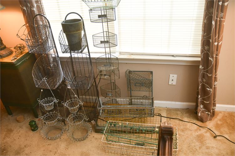 Group Lot Wire Baskets