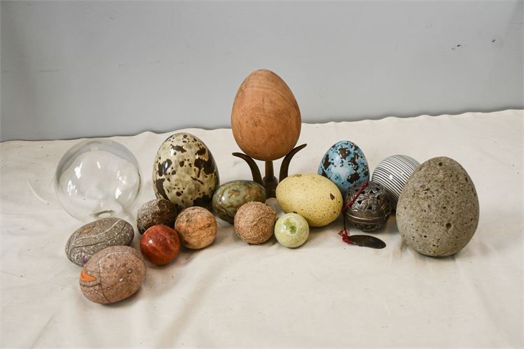 Group Lot Decorative Eggs